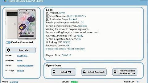 Google Pixel 6 Pro 5G Android 16 FRP Unlock By PixelUnlockTool v1 4 0 0