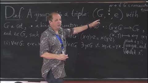 "Groups and Symmetries in Geometry" (Part. 1/6) by Prof. Bas Edixhoven