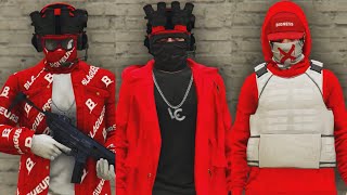 GTA V - 5 Easy Tryhard Outfits Tutorial #144 (Red Outfits 2023)