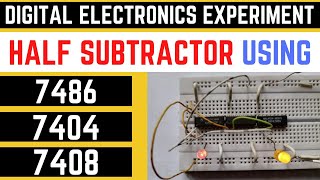 How can we make a half subtractor? | Half subtractor using XOR gate | half subtractor circuit