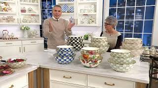 Mackenzie Childs Set of 3 Mixing Bowls on QVC