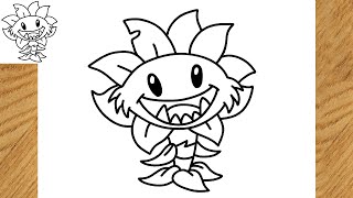 Como Dibujar A Girasol Primitivo Plants Vs Zombies 2 Pvz