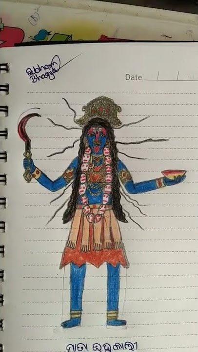 Mata Badhra Kali drawing  from vighnaharta Ganesh 🙏🙏🙏🙏🙏🙏🙏