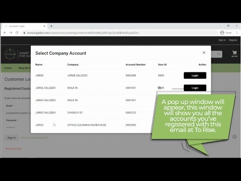 To Rise eCommPro: Multi Account Login Tutorial