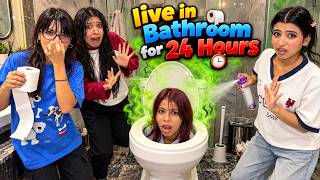 Living In Bathroom For 24 Hours | Soneha sisters Day 116/200