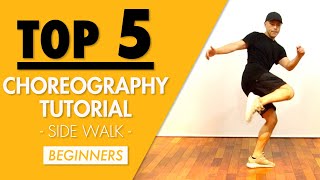 【Basic】5 House Dance Choreography Tutorial for Beginners | Side Walk