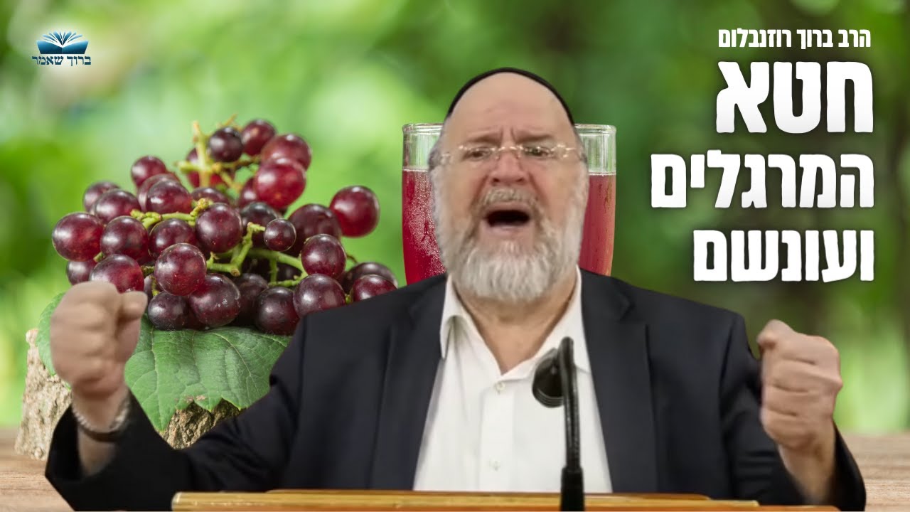 שיעור עצום על חטא המרגלים 🍇 הרב ברוך רוזנבלום פרשת שלח לך תשפ