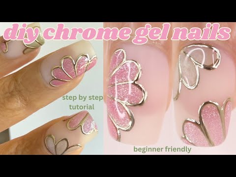 how to do chrome cat eye nails at home step by step tutorial, beginner friendly