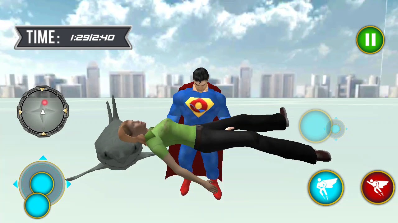 เกม superman Update ► Grand Superhero Flying Robot City Rescue Mission 2 (Dolphin Games) Superman shark city rescue