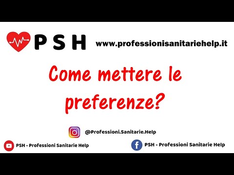 PSH - Come METTERE le PREFERENZE? Come FUNZIONANO le GRADUATORIE?