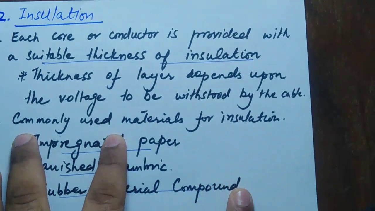 EPT Lecture 17 Part 01 Underground Cables, Advantages and Construction
