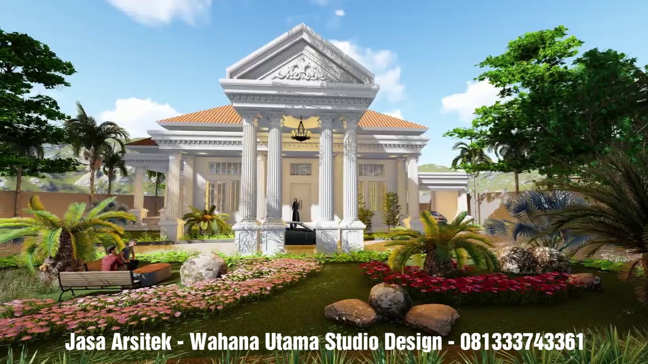 Desain Rumah Eropa Klasik Mewah Ibu Imas Suminar Di Palangkaraya Ukuran Lahan 40 X 70 Youtube