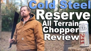 Cold Steel Reserve All Terrain Chopper Beer & Sword Review.  Drinking, Chopping, Wagner.