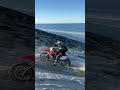 I ride up a sand dune coming off a beach in Baja!