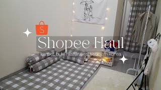 Shopee haul karpet bulu rasfur aesthetic ala korea #viral #shopeehaul #aesthetic #roomdecor #design