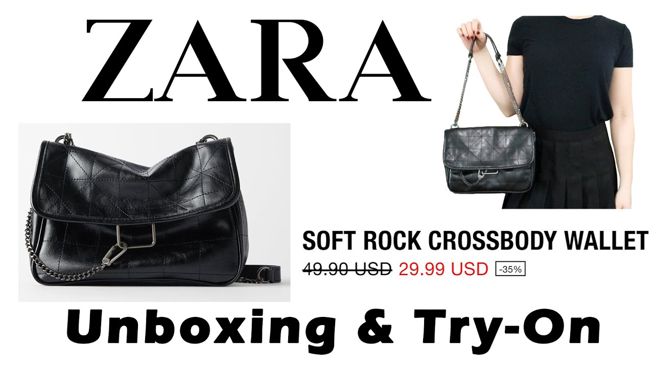 zara rocker shoulder bag with flap