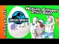 Giant JURASSIC WORLD DINOSAUR Egg! Toy Surprises with HobbyBobby