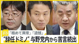 「極めて異常」「遺憾」…岸田内閣の「辞任ドミノ」に与党内から苦言続出 国会では“給与アップ法案”が衆院通過 国会議員もボーナス増額へ【news23】｜TBS NEWS DIG