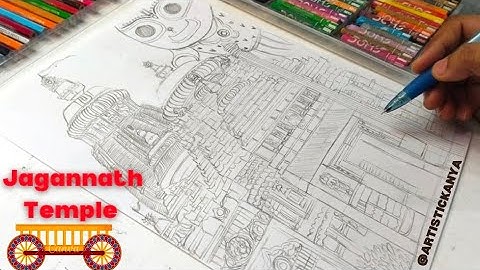 Rath Yatra Special Jagannath Dham drawing/Jagannath⭕‼️⭕Mandir ki Drawing Banaye/jagannath Dham Puri