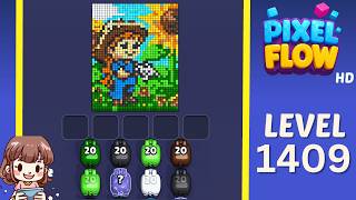 Pixel Flow Level 1409 Solution Walkthrough