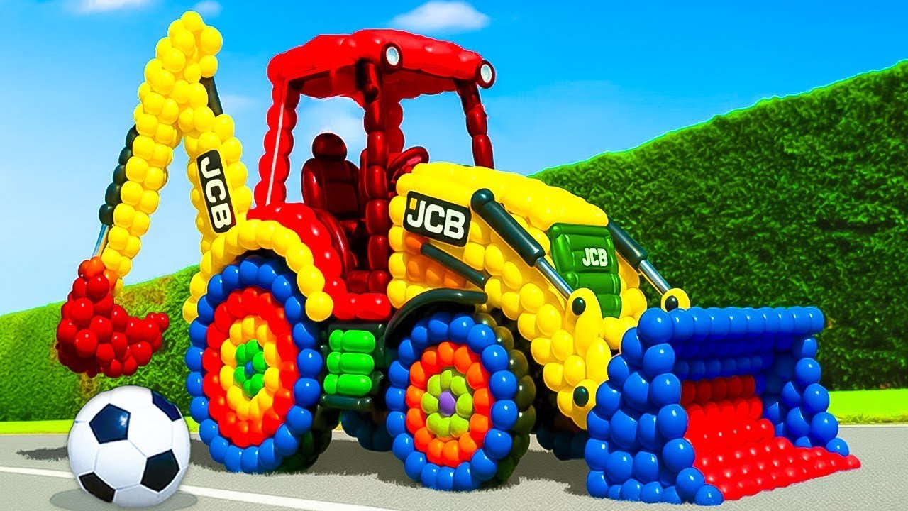 The mascot vibrato assistant JCB and Tractor placed on the football field is popular, co produced