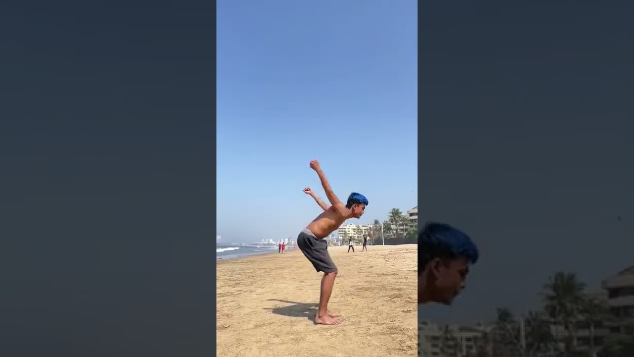 Spending time at the beach and doing parkour 💥