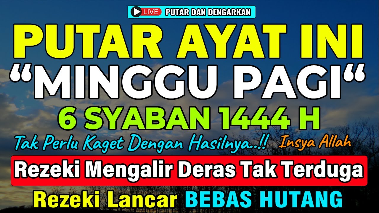 Dzikir Pagi Hari Minggu Mustajab !! InsyaAllah Rezekimu Mengalir Deras Datang Tak Terduga,Zikir Pagi