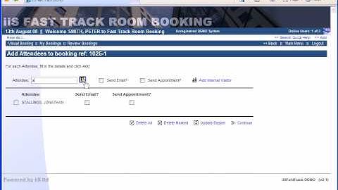 Meeting Room Scheduling software: Adding equipment and visitors