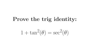 Prove the trig identity: 1+tan^2 = sec^2