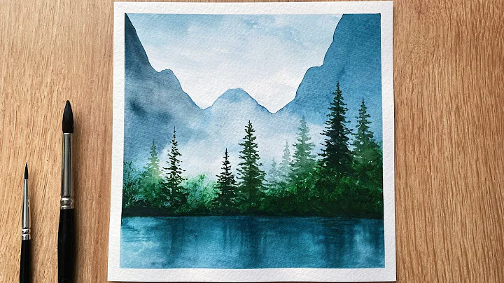 Watercolor Painting Tutorial | Misty Scenery | Eas...