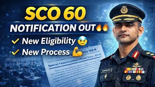 SCO 60 Notification Out 🔥 | New Eligibility 😰 | New Process 💪