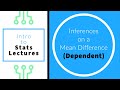 Inferences on a Mean Difference (Dependent)