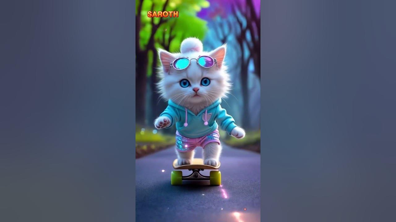 "Adorable Ski Adventure in the Park 🐱🎿 | Fun Day with Friends"