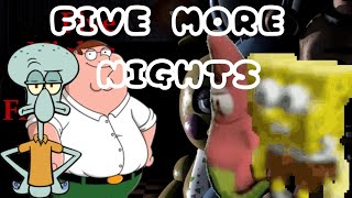 Five more nights (Fnaf 2 rap) but SpongeBob, Patrick, Peter Griffin, and Squidward sing (AI cover)