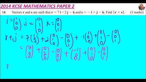 2014 KCSE MATHEMATICS PAPER 2 NO 14