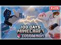 🔴LIVE - I'm Spending 100 Days in a Cobblemon Nuzlocke VS My Rival | Minecraft Cobblemon