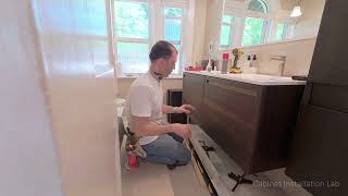 Replacing the bathroom drawer fronts! 🧰🔨 #BathroomRenovation #DrawerFronts #HomeImprovement #DIY