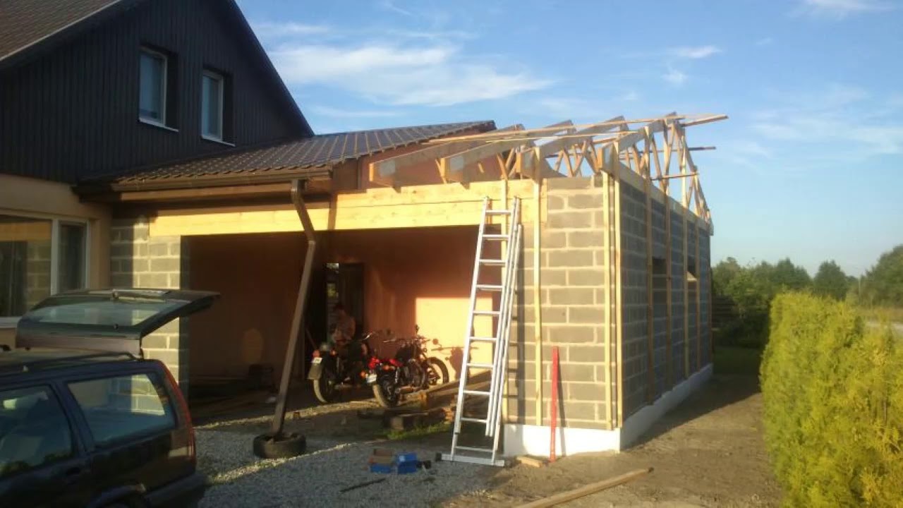 Garage build timelapse