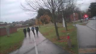 York Urban Cyclist. Shared path with wandering pedestrians.