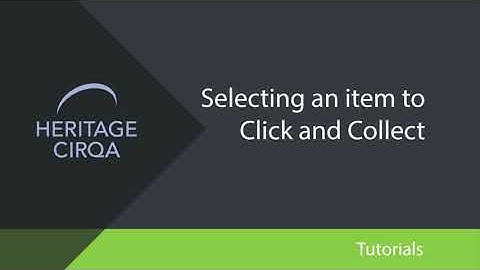 Select an item to click and collect