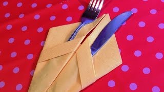 Красиво сложить бумажные салфетки 2. How to fold napkins.(Как красиво сложить бумажные салфетки. How to fold napkins. Где меня можно найти, кроме YouTube? Я Вконтакте: http://vk.com/id54402..., 2015-06-13T09:14:34.000Z)