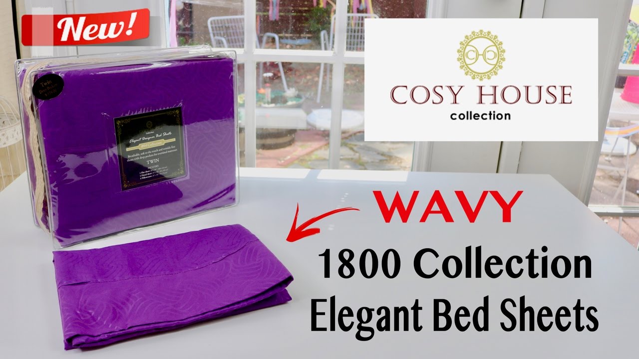 COSY HOUSE ️ Elegant Designer 1800 Collection Bed Sheets (Wavy