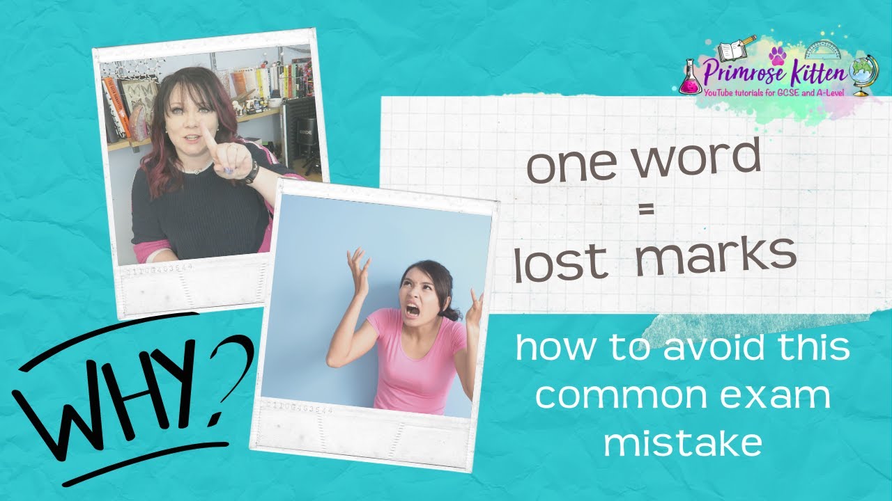 the one word in the question can cause you to lose you all the marks