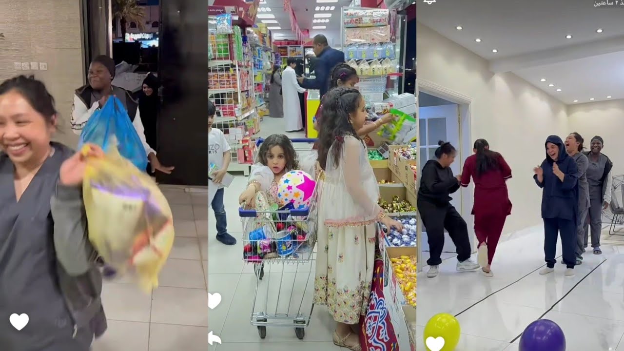 موسى تركي | فعاليات سحاب وجوجو لهم وام لطيفه موديه العاملات والبنات للبقالة💃💃