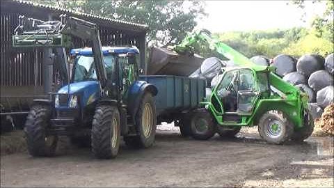Loading & Carting Manure with Merlo & NH