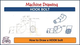 Machine Drawing/Hook bolt