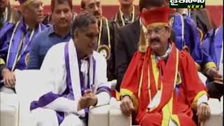 Venkaiah Naidu and Harishrao at Hyderabad 8th Convocation/Jaikisan News-18/11/2017