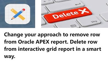 Oracle Apex- Delete record from interactive grid