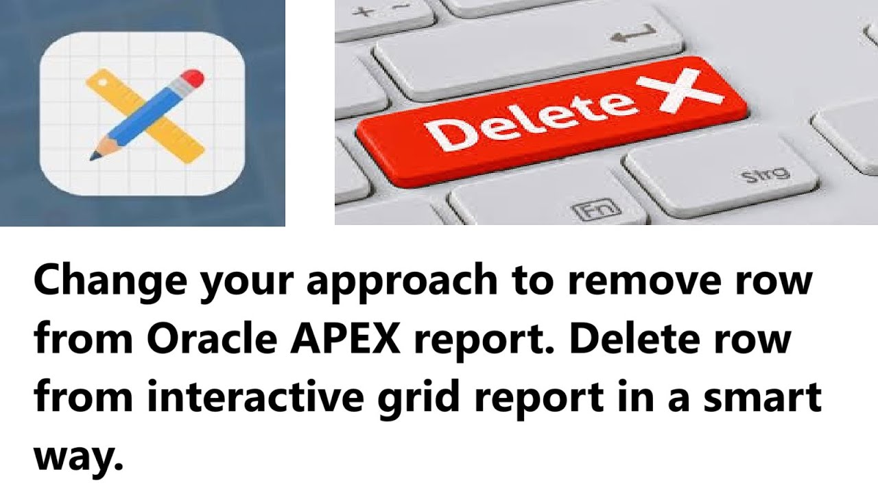Oracle Apex- Delete record from interactive grid - YouTube