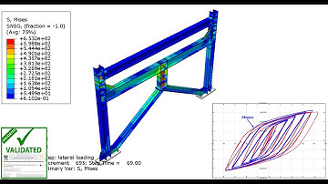 Eccentrically braced frame with vertical shear link under cyclic loading Abaqus